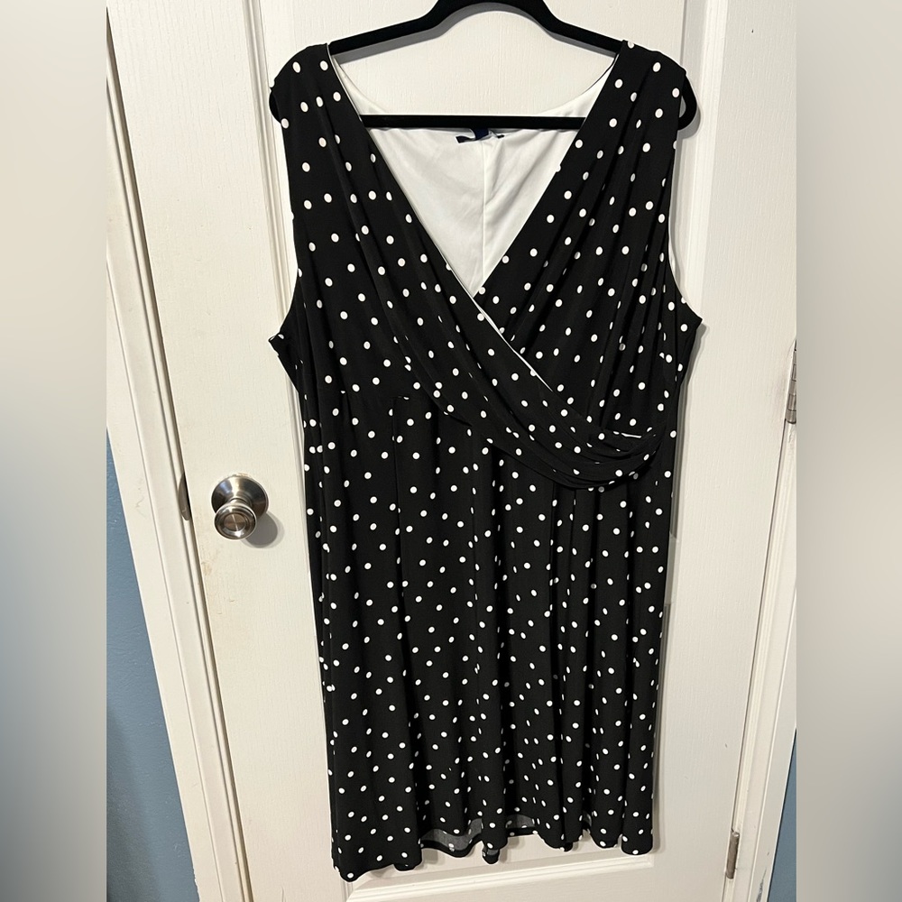 Chaps Polka Dot Dress 24W